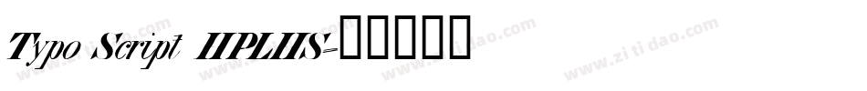 Typo Script HPLHS字体转换